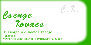csenge kovacs business card