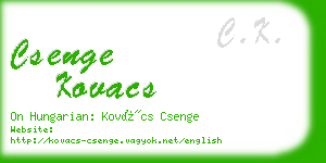 csenge kovacs business card